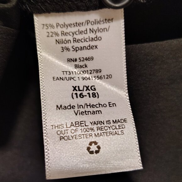 New Time & Tru Womens Black Button Up  Blouse XL - Workwear Academia Career - Picture 5 of 5